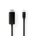 Miniatyrbillede 1 af 3: Mini DisplayPort kabel | DisplayPort 1.4 | Mini DisplayPort han | HDMI™ Stik | 48 Gbps | Nikkelplateret | 2.00 m | Runde | PVC | Sort | Plastikpose