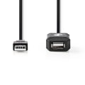 Pikkukuva 2 / 3: Aktiivinen USB-kaapeli | USB 2.0 | USB-A Uros | USB-A Naaras | 480 Mbps | 20.0 m | Pyöreä | Niklattu | PVC | Kupari | Label