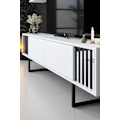 Miniatyrbillede 4 af 9: TV-enhed Chrome Line - Hvid, Sort
