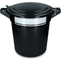 Pikkukuva 3 / 3: Säilytysämpäri 80 l musta, kansi, lukko ja kirjoitustarra