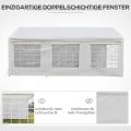 Miniatyrbillede 6 af 10: Pavilion Festtelt Havetelt Havepavillon Med 4 Sidevægge Vindue Polyester + Metal Hvid 3X6M