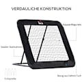 Miniatyrbillede 7 af 10: Foldefodboldmål, Fodboldrebounder, Rebound-Væg, Net Til Multisport, 5-Niveau Justerbar, 128X118X108-120 Cm