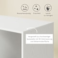 Pikkukuva 7 / 10: Pyörällinen vaatekaappi, siirrettävä vaatekaappi, 1 vaatetanko, 3 hyllyä, vaatekaappi, rullaava vaateteline eteiseen, makuuhuone, 80 x 40 x 128 cm, va