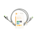Pikkukuva 3 / 3: Cat 8.1 verkkokaapeli | S/FTP | RJ45 uros | RJ45 uros | 1.00 m | Pyöreä | LSZH | Harmaa | Label