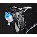 Miniatyrbillede 4 af 9: Vandtæt cykeltaske til værktøj under sadlen med vandflaskelomme, sort