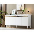 Miniatyrbild 2 av 9: Console Defne - Vit, Guld