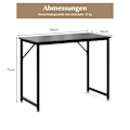 Miniatyrbillede 1 af 5: PC bord med justerbare trædepuder, kompakt computerbord, 100 x 50 x 77 cm, sort