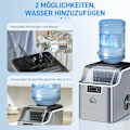 Pikkukuva 6 / 10: Ice Cube Machine 20 Kg/24H 2,3 L Jääpalakone 3,2 L Vesisäiliöllä Jääpalakone Itsepuhdistuva Ruostumaton Teräs Hopea 25,2 X 36 X 37,1 Cm