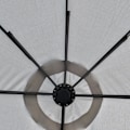 Miniatyrbillede 9 af 10: Parasol Med Led Solar 4,5 M Dobbelt Parasol Have Paraply Market Paraply Patio Paraply Oval Lysegrå + Sort