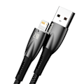 Pikkukuva 2 / 9: Glimmer-sarjan USB-A-kaapeli Iphone Lightning 480Mb-s 2.4A 2m musta