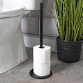Miniatyrbillede 2 af 9: Stilfuld sort toiletrulleholder i rustfrit stål