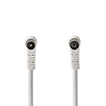 Pikkukuva 2 / 3: Koaksiaalikaapeli | IEC (Coax) Uros | IEC (Coax) Naaras | Niklattu | 120 dB | 75 Ohm | Nelinkertainen suojaus | 3.00 m | Pyöreä | PVC | Valkoinen | La