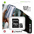 Pikkukuva 1 / 3: Kingston 512 Gt microSD Canvas Select Plus UHS-I Speed Class 1 (U1) - muistikortti
