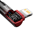 Pikkukuva 8 / 9: Kulmikas virransyöttökaapeli sivuilla USB-C-liittimellä Iphone Lightning 1m 20W punainen
