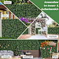 Miniatyrbillede 1 af 5: Pakke med 12 kunstig hæk plantevæg 50,5 x 50,5 cm Simuleret græsplæne kunstig plantegrøn