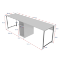 Miniatyrbillede 9 af 9: Study Desk Twin Study Desk - Antracit, Sort