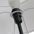 Miniatyrbild 8 av 9: Golvlampa Modern Golvlampa E27, Stål & Polyester, Svart & Vit, 37X37X152Cm