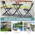 Pikkukuva 7 / 10: Aurinkoinen Polyrottinkibistrosetti 2 Hengelle, Rottinki Puutarhakalusteet, Musta