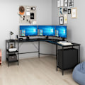 Miniatyrbillede 2 af 6: Study Desk Power L - 8537 - Sort