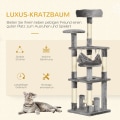 Pikkukuva 5 / 10: Cat Tree Kissan Raapimispylväs Cat Play Tower Kissa Kiipeily Puun Raapimispylväs Riippumatto Harmaa L40 X L40 X K132 Cm