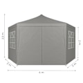 Pikkukuva 8 / 8: Garden Trade Pavilion Teltta 2x2x2 m Windows Gray MultiGardenilla