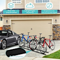 Miniatyrbillede 4 af 5: Cykelstativ med 6 cykelparkeringspladser, gulvstativ, sort