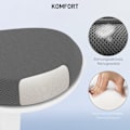Miniatyrbillede 7 af 10: Pendelskammel, ergonomisk kontorstol, højdejusterbar arbejdsskammel, drejestol til kontor, mesh, grå