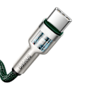 Miniatyrbillede 4 af 9: USB-C - USB-C kabel Cafule Metal Data Strømforsyning 100W 2m - grøn