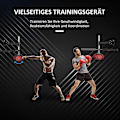 Miniatyrbillede 5 af 10: Bokseramme Spinning Bar Boksning Vægmontering Foldbar med Reflex Bar Højdejusterbar 360° sving til voksne, rød