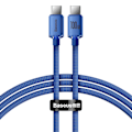 Miniatyrbild 1 av 9: Kabel för snabbladdning och dataöverföring USB-C USB-C 100W 1,2m blå