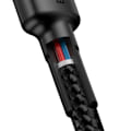 Pikkukuva 3 / 9: Kestävä joustava kaapeli USB-C PD PD 2.0 60W 20V 3A QC3.0 1M musta-punainen