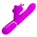 Miniatyrbillede 4 af 11: Pretty Love - Multifunktion Rabbit Vibrator 4 I 1 Butterfly Fuchsia