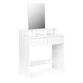 Miniatyrbillede 3 af 7: Stort moderne kosmetisk toiletbord med spejlskuffe