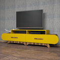 Miniatyrbillede 1 af 5: TV Stand Flora - Valnød, Gul