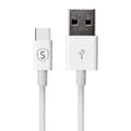 USB-C-kabel för snabbladdning 2,4A, 1m - Vit
