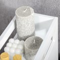Pikkukuva 8 / 10: Kylpyhuonekaappi Niche-Kaappi Pyörillä, 2 Laatikkoa & Avolokero, Kylpyhuonevaunu, Valkoinen, 16X49,5X66Cm
