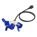 Miniatyrbillede 1 af 6: Adapterkabel 150cm 3x2,5mm² fra Schuko stik til 3xCEE