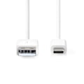 Pikkukuva 2 / 3: USB kaapeli | USB 2.0 | USB-A Uros | USB-C™ Uros | 60 W | 480 Mbps | Niklattu | 2.00 m | Pyöreä | PVC | Valkoinen | Laatikko