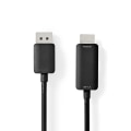 Pikkukuva 1 / 4: DisplayPort kaapeli | DisplayPort uros | HDMI™ liitin | 4K@60Hz | Niklattu | 2.00 m | Pyöreä | PVC | Musta | Muovipussi
