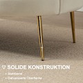 Miniatyrbillede 7 af 10: 2 Pers. Sofa Sofa Polstret Sofa Loveseat Armlæn Fløjl Op Til 150 Kg Living Room Soveværelse Creme 130X77X77Cm