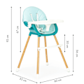 Miniatyrbillede 5 af 10: Foderstol 2i1 ECOTOYS