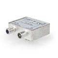Pikkukuva 1 / 5: Satelliitti- ja antenni-sovitin | F naaras / IEC (Coax) Uros | IEC (Coax) Naaras | Niklattu | 75 Ohm | Suora | Metalli | Hopea / Metalli | 1 kpl | Laa