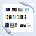 Miniatyrbillede 6 af 9: USB-C - USB-C kabel 100W 1,2m blå