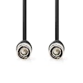 Miniatyrbillede 2 af 3: BNC videokabel | BNC Han | BNC Han | Nikkelplateret | 75 Ohm | 2.00 m | Runde | PVC | Sort | Label