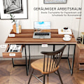 Miniatyrbild 4 av 5: 120 cm långt datorbord med låda & justerbara kuddar datorbord valnöt