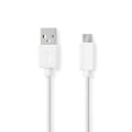 Pikkukuva 1 / 3: USB kaapeli | USB 2.0 | USB-A Uros | USB-C™ Uros | 60 W | 480 Mbps | Niklattu | 2.00 m | Pyöreä | PVC | Valkoinen | Laatikko