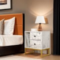 Miniatyrbillede 2 af 8: Natbord Glimmer - Fressia marmor, guld