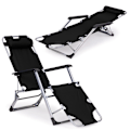Miniatyrbillede 1 af 5: Havestrandstole, foldbar 2-i-1, sort, MultiGarden