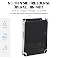 Miniatyrbillede 7 af 10: Liggestol Haveseng Liggestol Af Aluminium Stof Afslapningsstol 5-Vejs Justerbar Foldbar Ergonomisk Mesh Sort 170 X 60 X 76 Cm