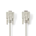 Pikkukuva 1 / 3: Sarjakaapeli | D-SUB 9-Pin Uros | D-SUB 9-Pin naaras | Niklattu | 3.00 m | Pyöreä | PVC | Valkea | Label